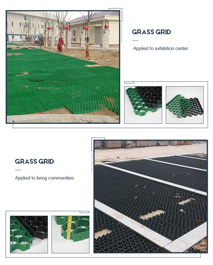 Permeable HDPE Plastic Grass Gravel Grid Paving Environmental Protection