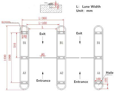 LED Indicator Light Security Swing Barrier Gate For Public Lobby 0