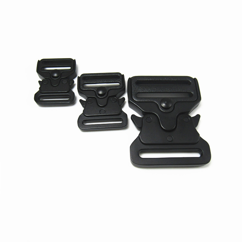 20mm/25mm/38mm Black Adjustable Metal Tactical Quick Release Buckle /Triangle Buckle Sets For Pet Accessories