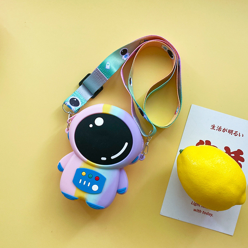 Astronaut Silicone Pencil Pouch Bpa Free For Stationery Storage School Supplies Pencil Case Cartoon Makeup Bag For Kids