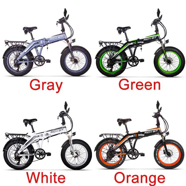 Rich Bit Top 016 20 Inch Fat Tire Electric Bike 500w 48v 9.6Ah 20x4 Chaoyang Tire