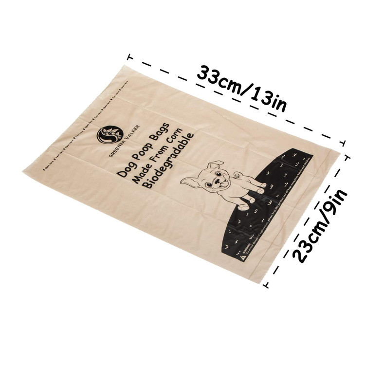 Compostable 100% 9*13inches Earth Rated Dog Poop Bags Thick Material