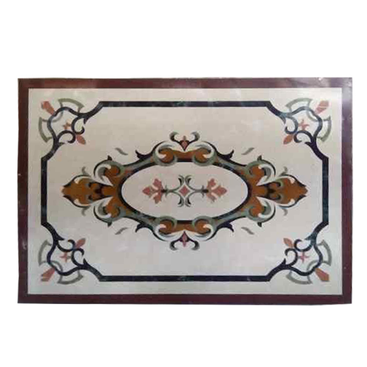 Mixed Color Round Mosaic Medallion Floor Patterns For Hotel / Residential