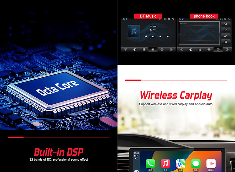GPS Navigation Universal Car Stereo Multi Language 2000*1200 Resolution