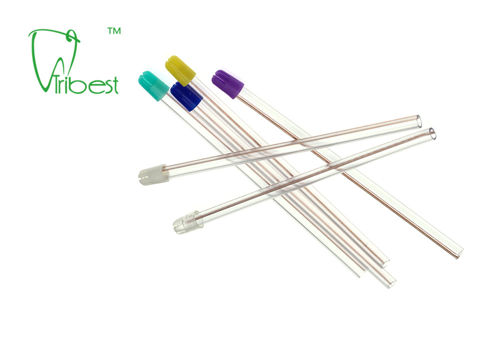 PVC Dental Disposable Saliva Ejector Clear Body Colorful Tip