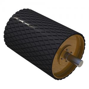 Buy cheap Anti Slippery Rubber Lagging Conveyor Drive Pulley product