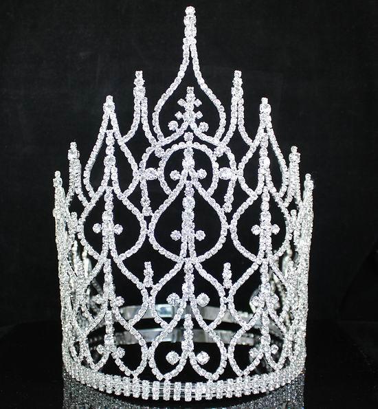 Clear rhinestone pageant crowns and tiaras wholesale crystall tiaras jewelry