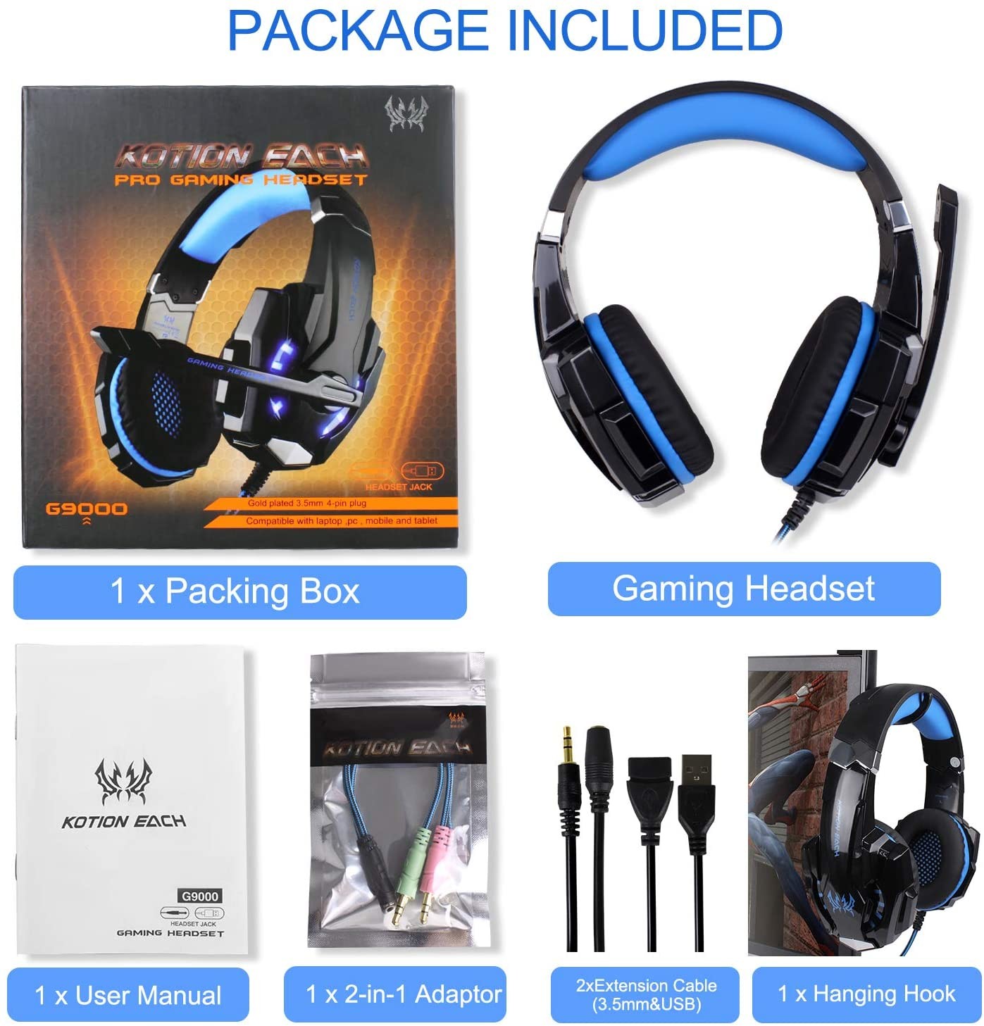 G9000 100mA 117dB Noise Cancelling Gaming Headphones