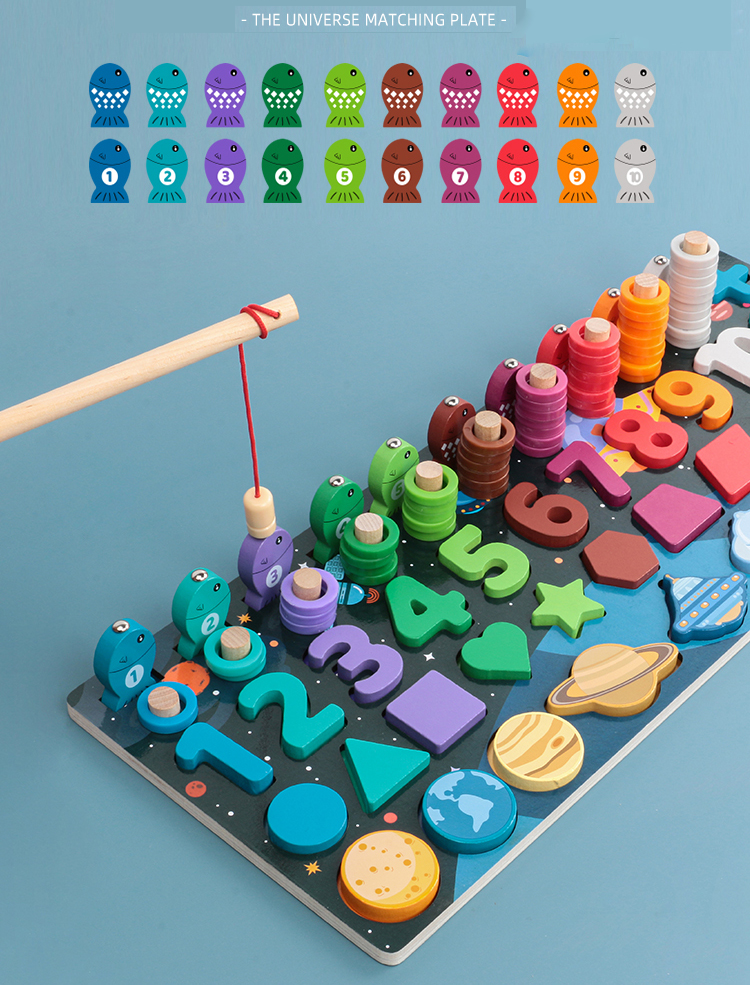 Creative Baby Developmental Toys Universe Six In One Logarithmic Board
