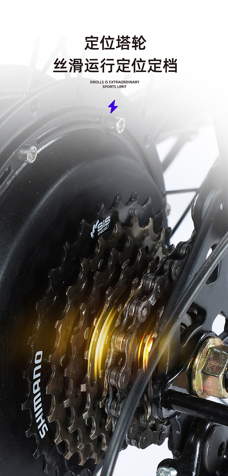 ELECTRIC NEW ELECTRIC BIKE MOUNTAIN BIKE ADULT RETRO OFF-ROAD VARIABLE SPEED BOOSTER ELECTRIC BIKE