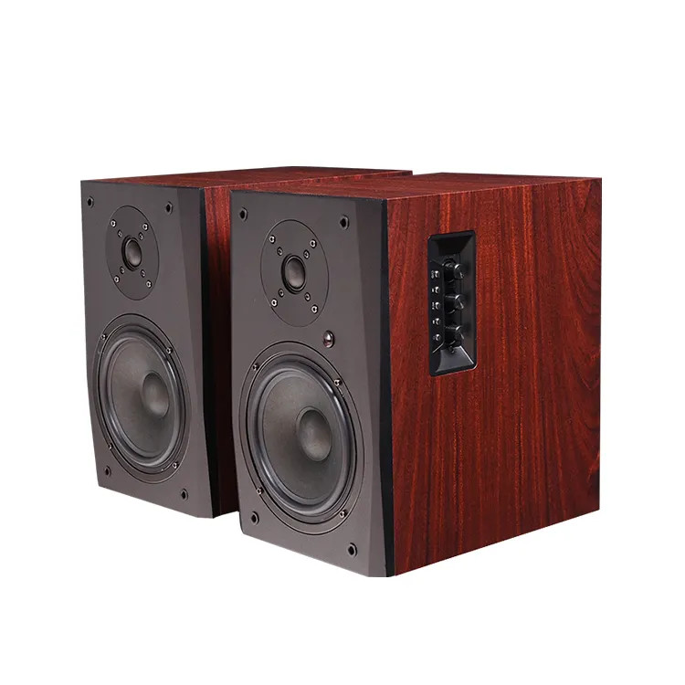 Coaxial Input Active Bookshelf Speakers Enhanced Sound Experience and Wireless Capability