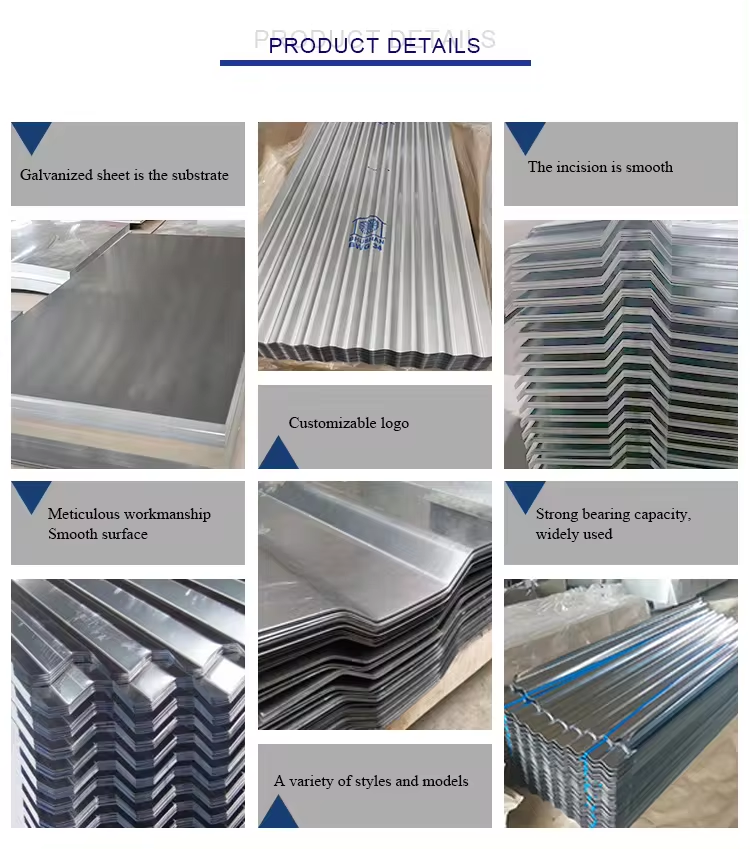 Passivation Treatment Hardness Full Hard GI Corrugated Roofing Sheets Z120 Galvanized Iron Sheet Zinc Metal Roofing Sheet