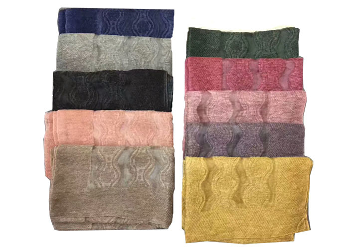 China factory direct supply cut flower wool feel scarf 70*180cm 100% wool neckerchief top fachion pashmina