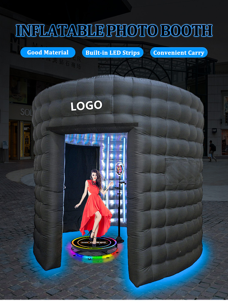 360 Wonderful Inflatable Party Cube Round Inflatable Led Cube With 2 Or 3 Doors