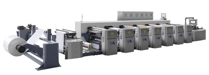 380V 3PH 50Hz High Speed Flexographic Printing Machine For Roller Packing Paper Small Space