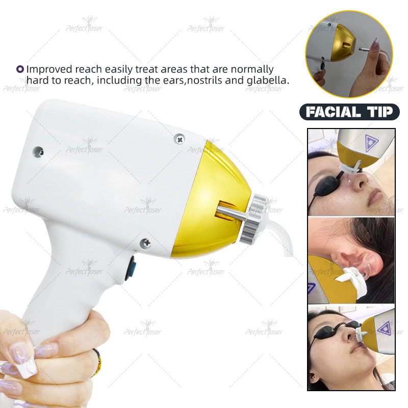 Permanent 808nm Diode Laser Hair Removal Machine Painless 2 Handles Cooling System