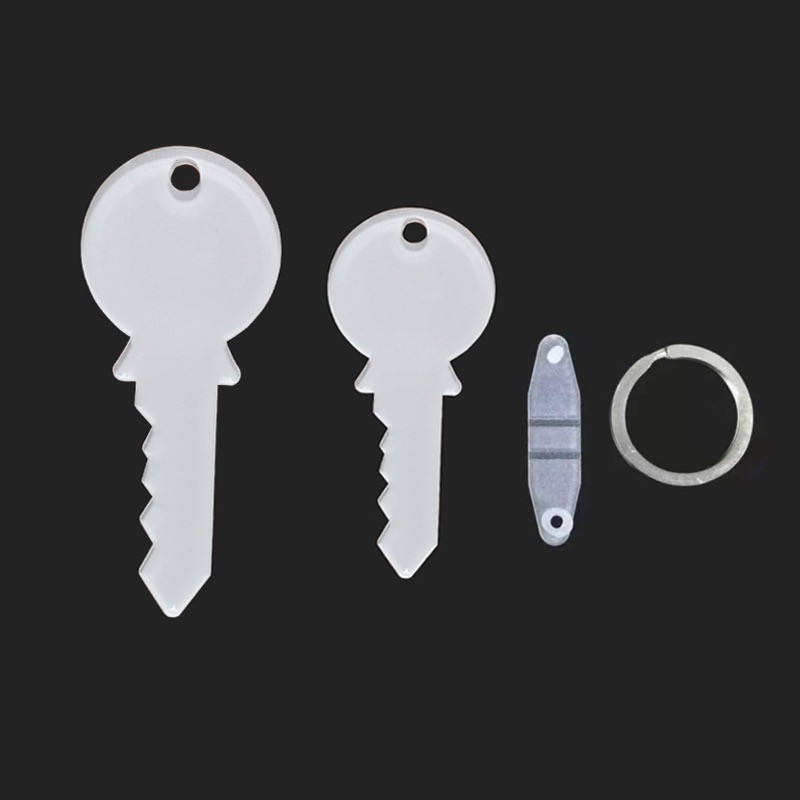 Sublimation Blank Key Shape Acrylic Keychain For Sublimation Heat Transfer Printing