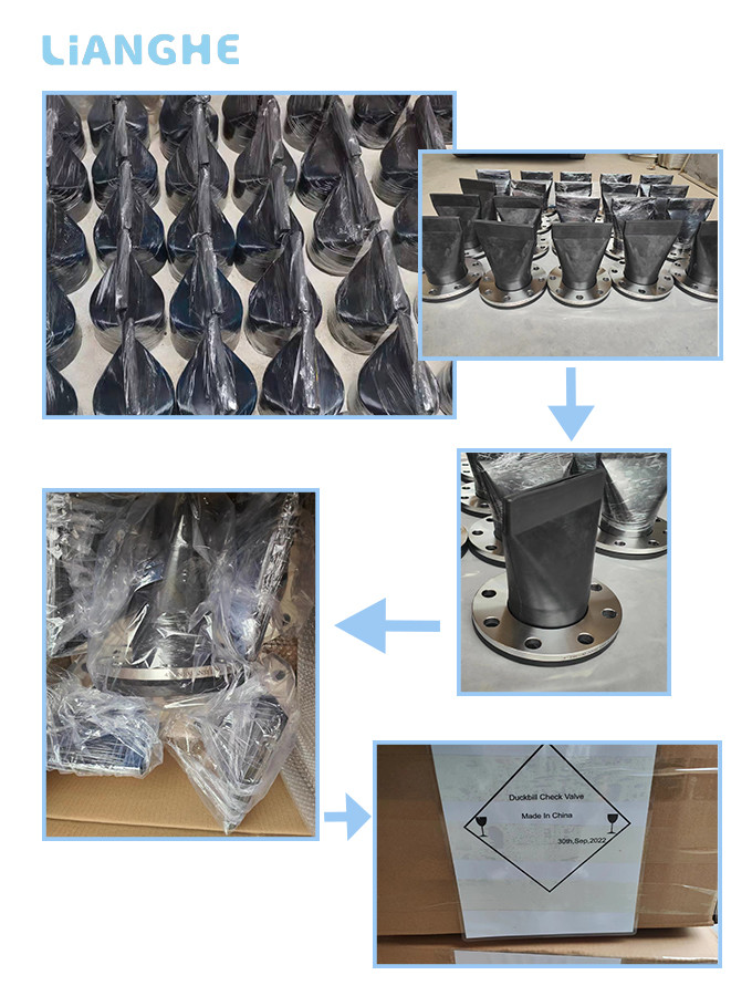 EPDM Rubber Anticorrosive Rubber Duckbill Valve Carbon Steel Flange Duckbill One Way Valve