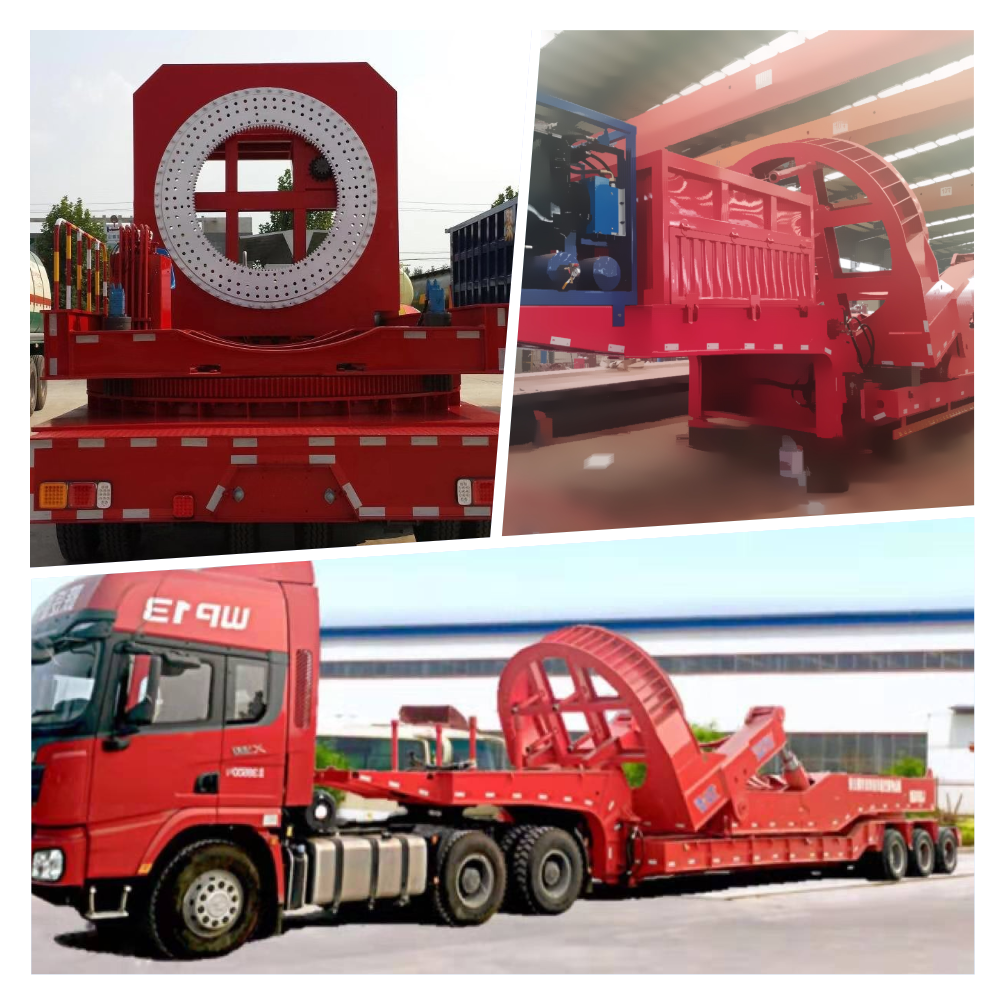 50m Wind Blade Transport Trailer with All Wheel Drive and Standard 28Ton Landing Gear