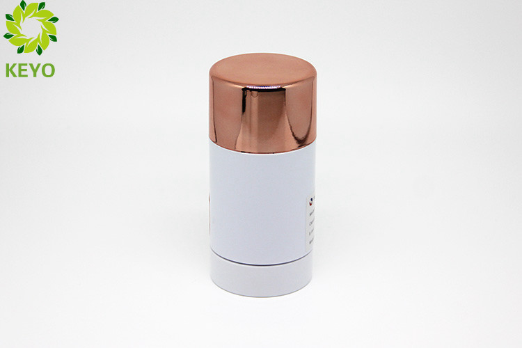 75g White AS Plastic Bottles Round Shape For Antiperspirant / Deodorant Stick