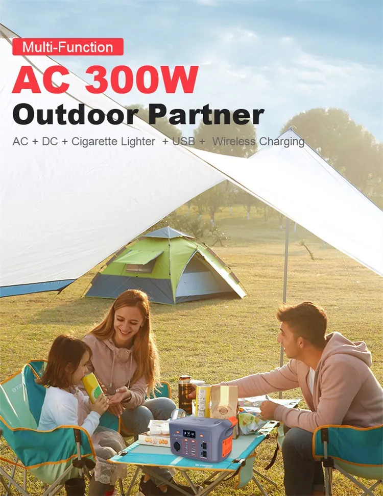 300W 110V 220V Lithium Battery Portable Power Supply 96Ah Portable Car Charger Battery