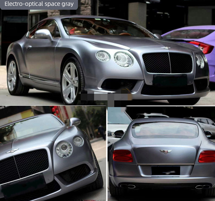 30µm Air Release Electro Optical Space grey Car Vinyl Wrap Prevents Sun Damage