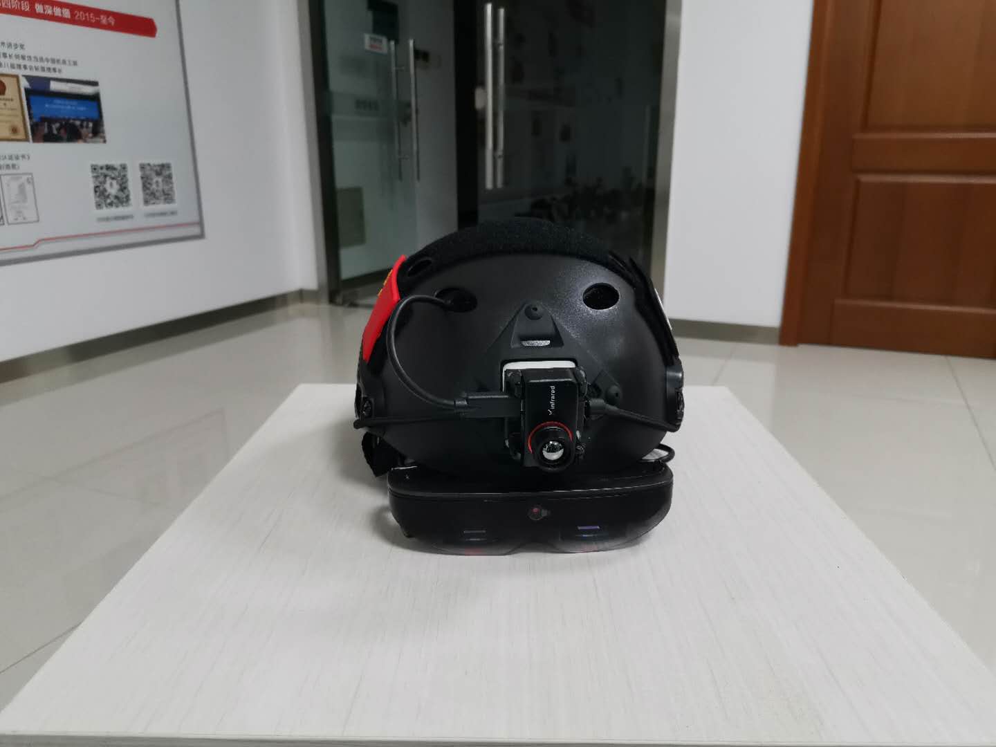 Temperature Scanner Fever Detection AR Police Smart AI Helmet