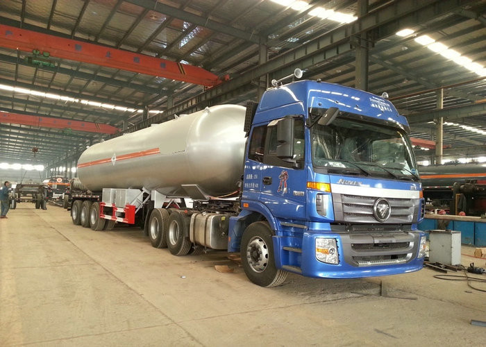 Tri Axles Tank Semi Trailer For 40000L- 48000L Liquid Ammonia Transport