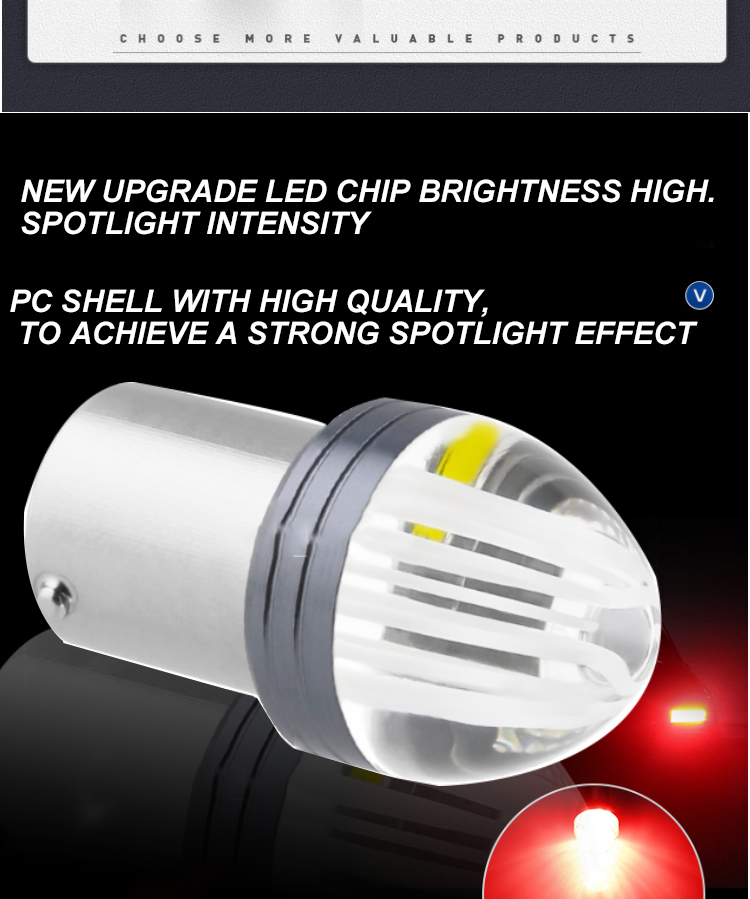 High Power LED Brake Turn Signal Lights 1156 With Led 2835 12V Canbus Bulb Brake Light