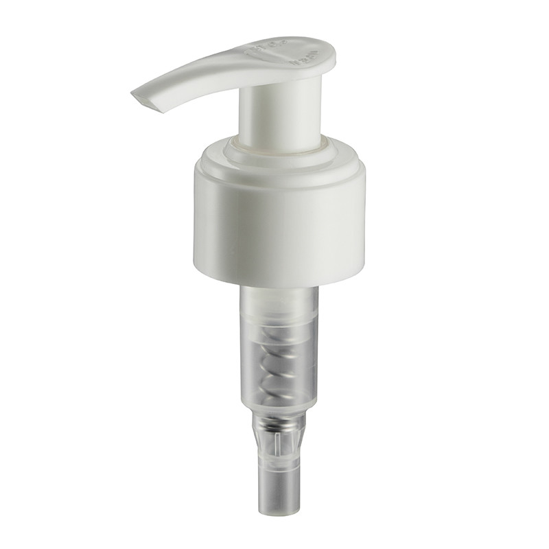 Gold White Hand Lotion Pump Dispenser Ribbed 1.3cc