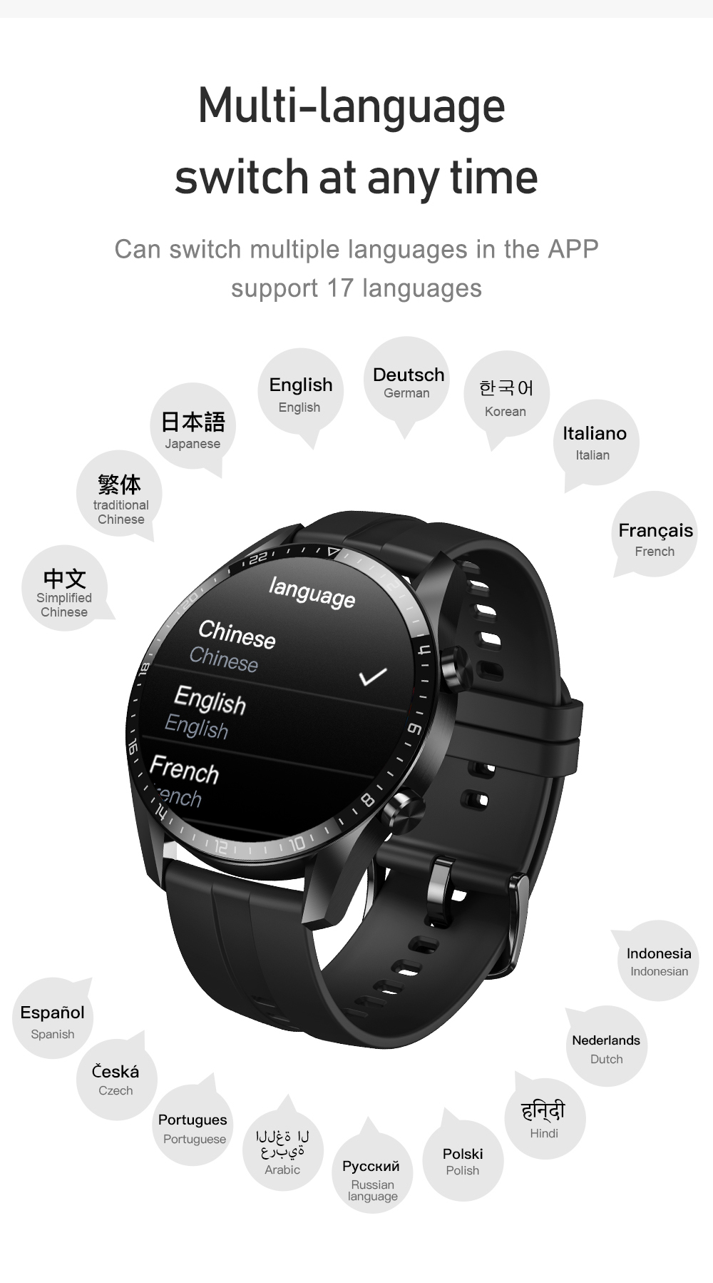 HL59 Smartwatch Electronic Couples 1.28 inch ECG PPG Blood Pressure Watch No Camera
