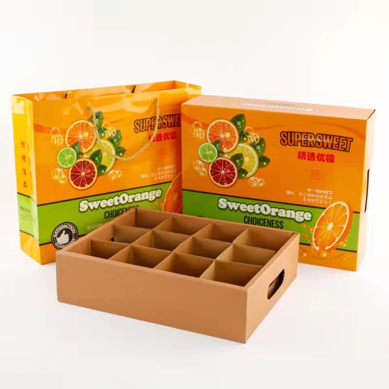 Colored Fruit Cardboard Gift Packaging Box Handmade Unique Design