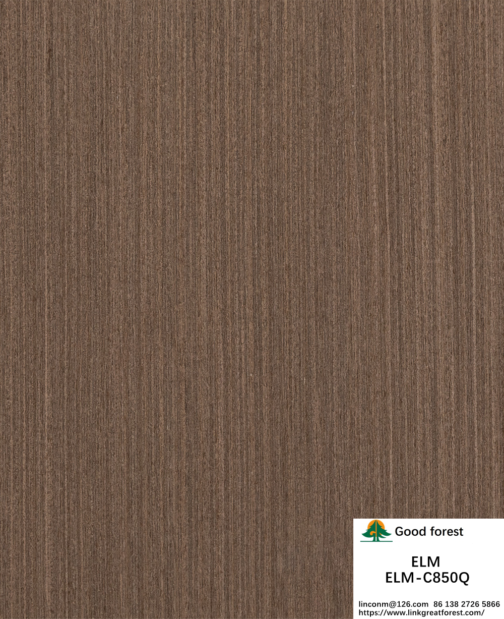 0.5mm Engineered Elm Wood Veneer Sheet For Fancy Panels 2500-3100mm Lengthened Quarter Cut Color Of Brown