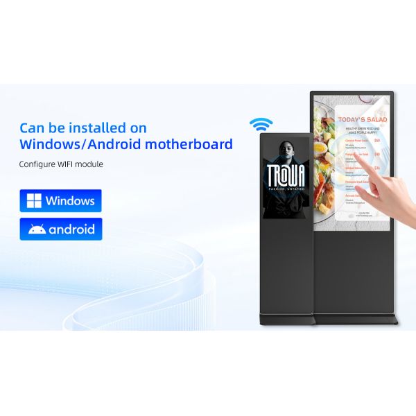 Android Touch Screen Kiosk Totem Digital Display Lcd Indoor Floor Standing
