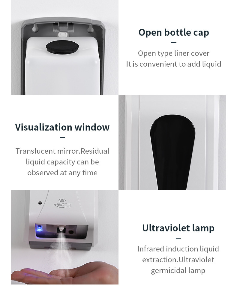 KZ208E Hygiene Infrared Sensor Activated Soap Dispenser 1000ml For No Touch Washing