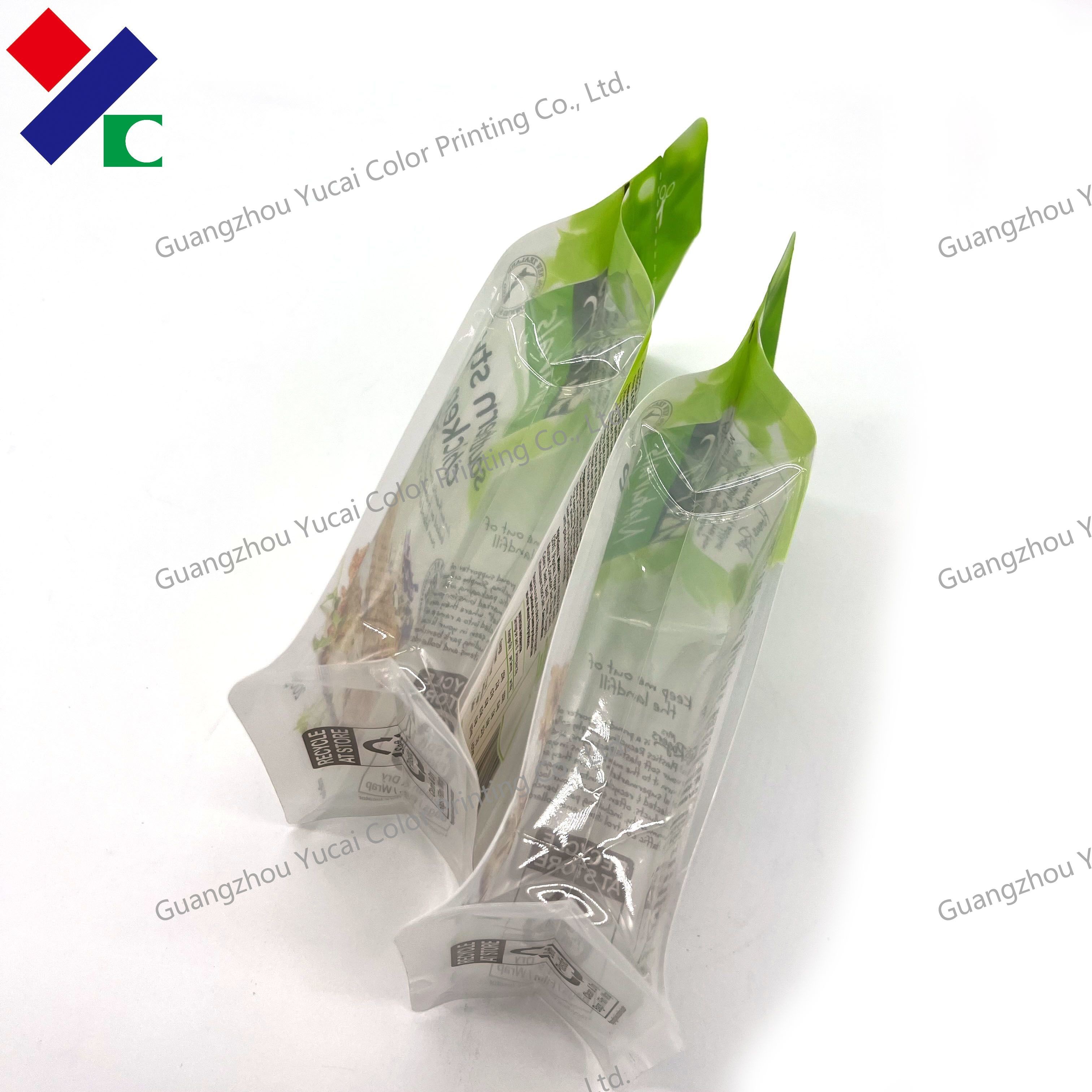 Recyclable Resealable Flat Bottom Packaging Bag Food Grade Spot Color