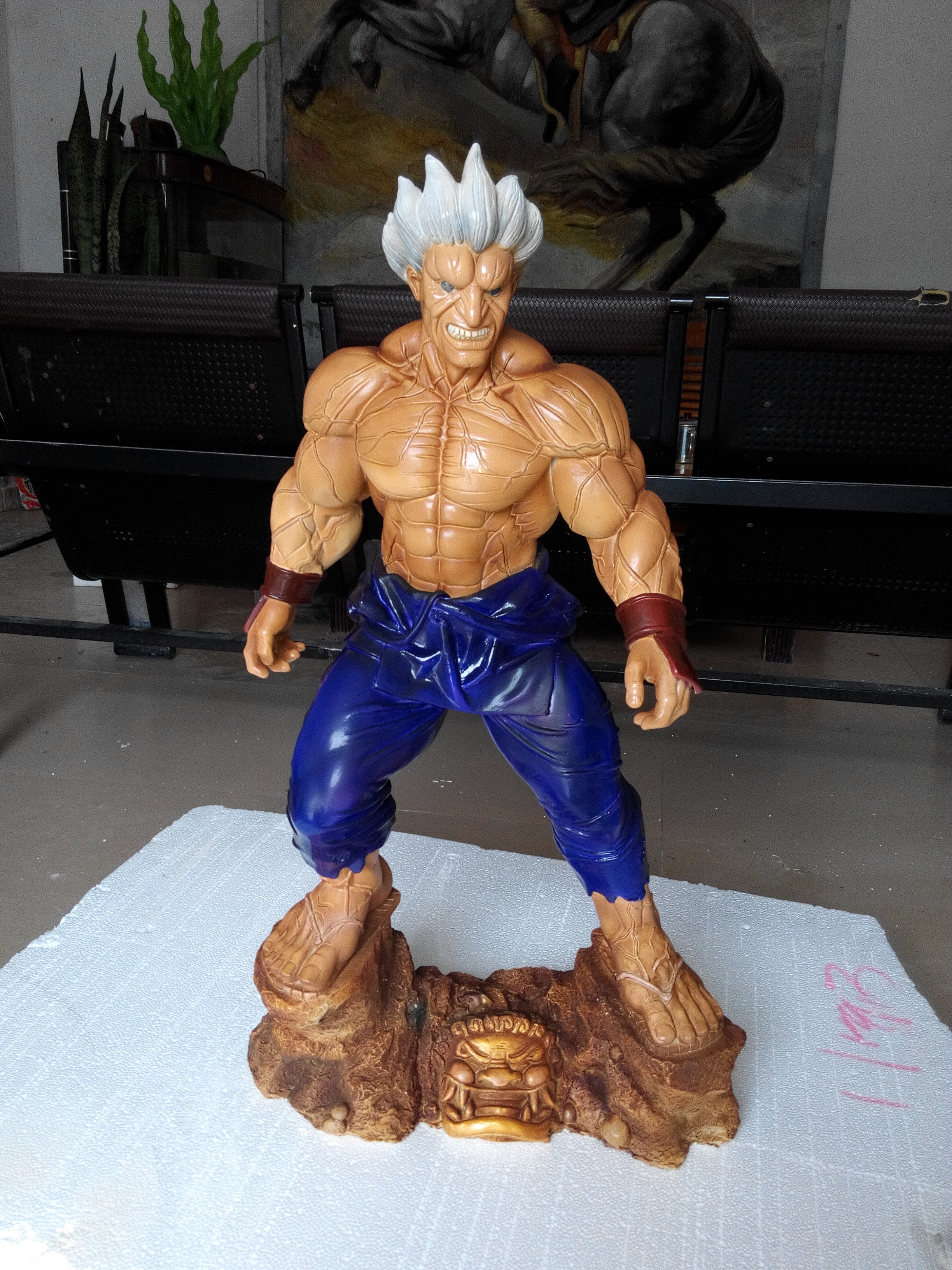 cartoon statue shin akuma statue as props and collection items by fiferglass material real street fighter real copy
