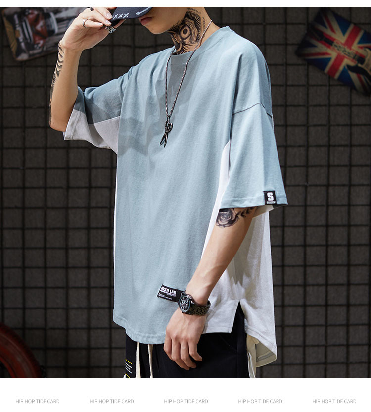 Cotton Plain Loose Drop Shoulder Oversized Tee XS To XXL Hip Hop T Shirt For Men