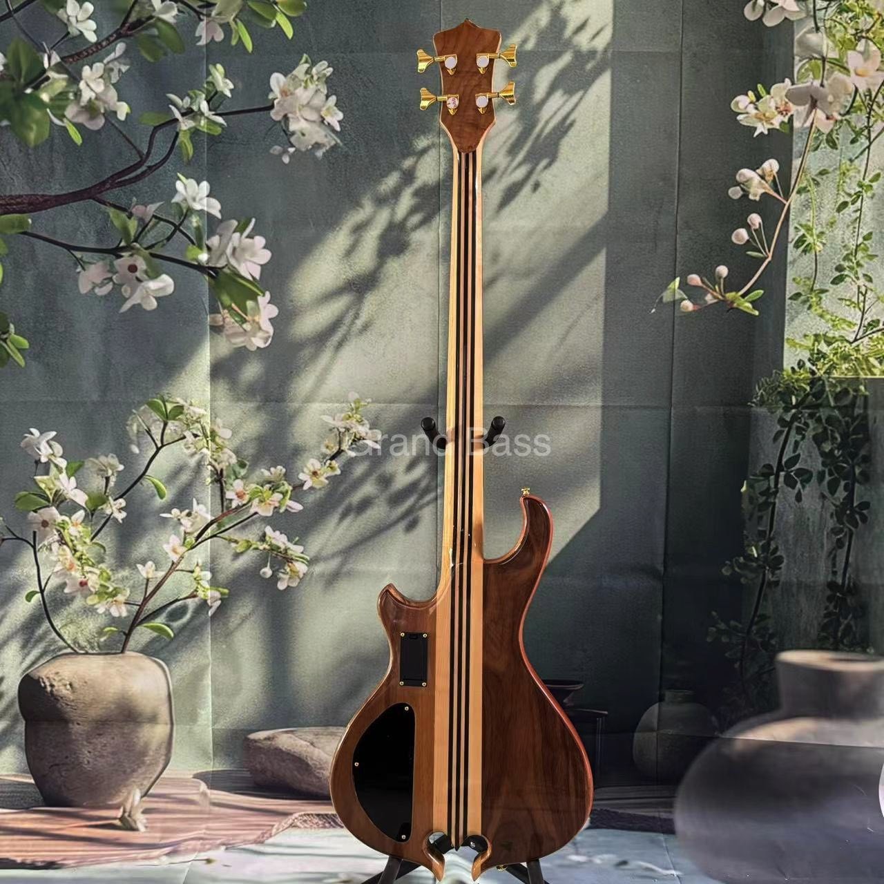 Custom Grand Mark King Deluxe Style Burst Neck Through Body 4 Strings Electric Bass ALEMBIC TYPE