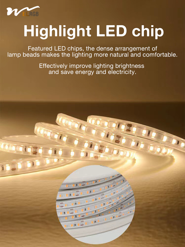 2835 IP67 Dimmable LED Strip 120 Volt Dimmable Led Rope Light