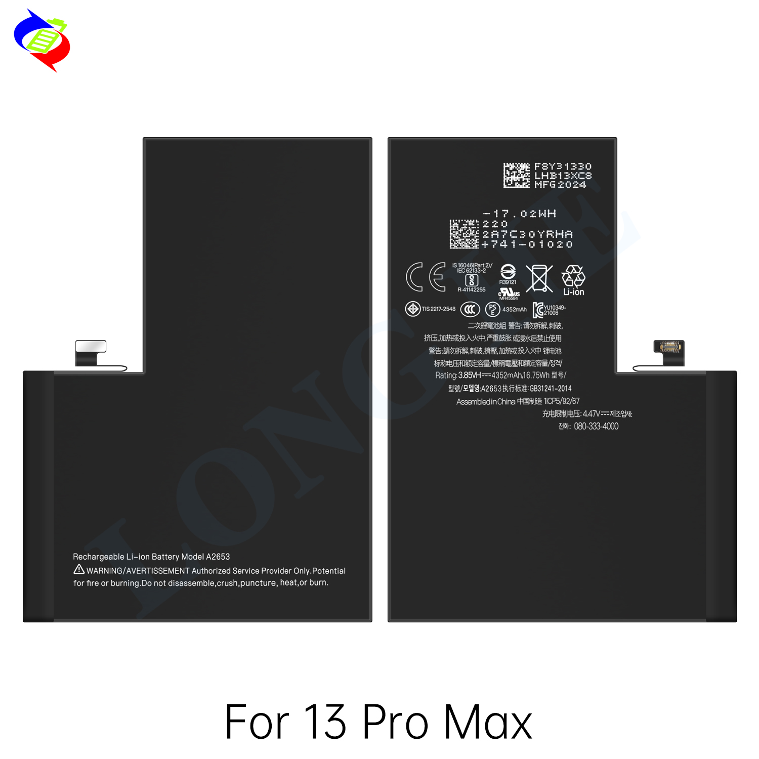 Stock 100% Health Solve Cell Mobile phone Battery For iPhone 13 PRO MAX Health batteries