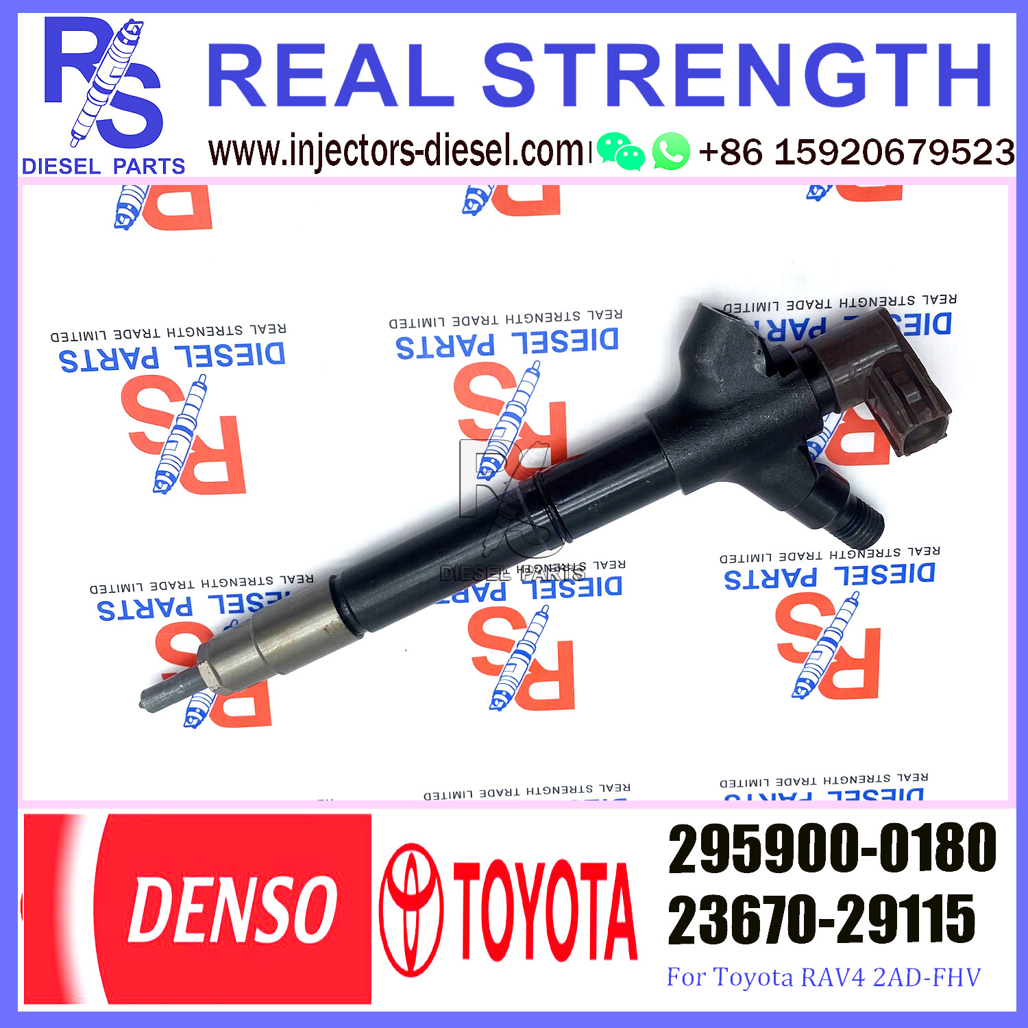 295900-0080 295900-0090 TOYOTA Fuel Injector Common Rail 23670-29115 295900-0180