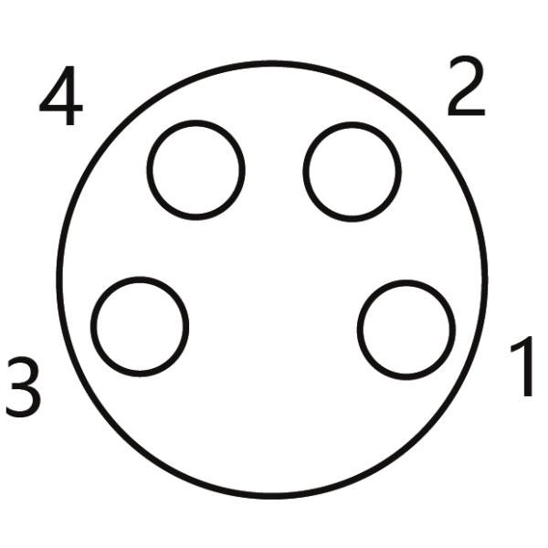 IP67 M8 Connector Harness Double End Precast Wire Harness PNP Belt LED Lamp Male / Female Straight 4P PVC 3m