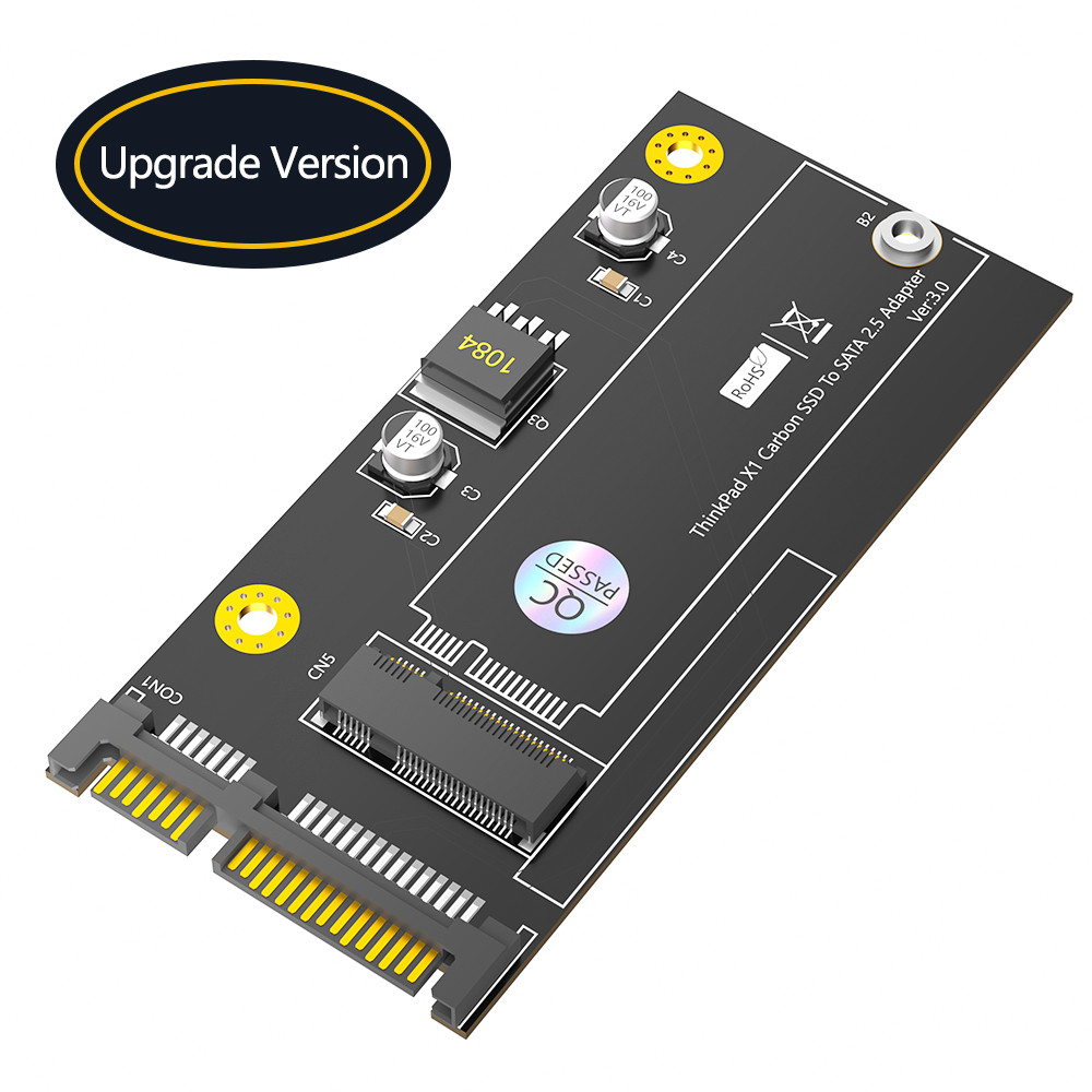 20+6 Pin SSD to SATA 2.5" Adapter Card Converter For Lenovo Thinkpad X1 Carbon SSD dimension is 70 x 21mm,