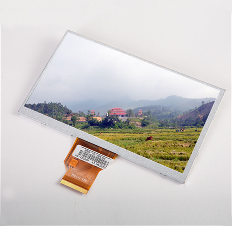 High Brightness 800x480 RGB 24BITS 200Cd/M2 7" TFT LCD Display