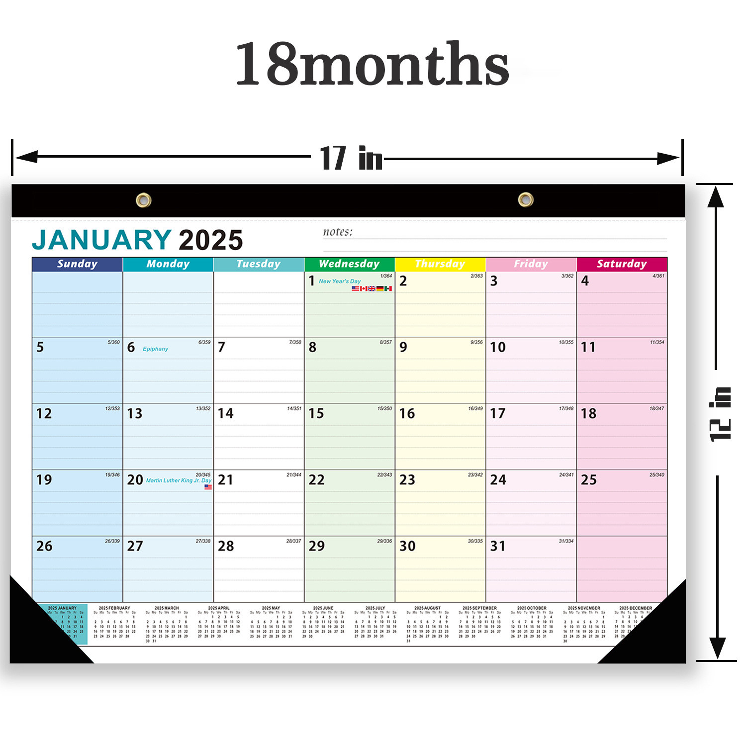 End Month December Custom Wall Calendar 12 Photos for Business Needs