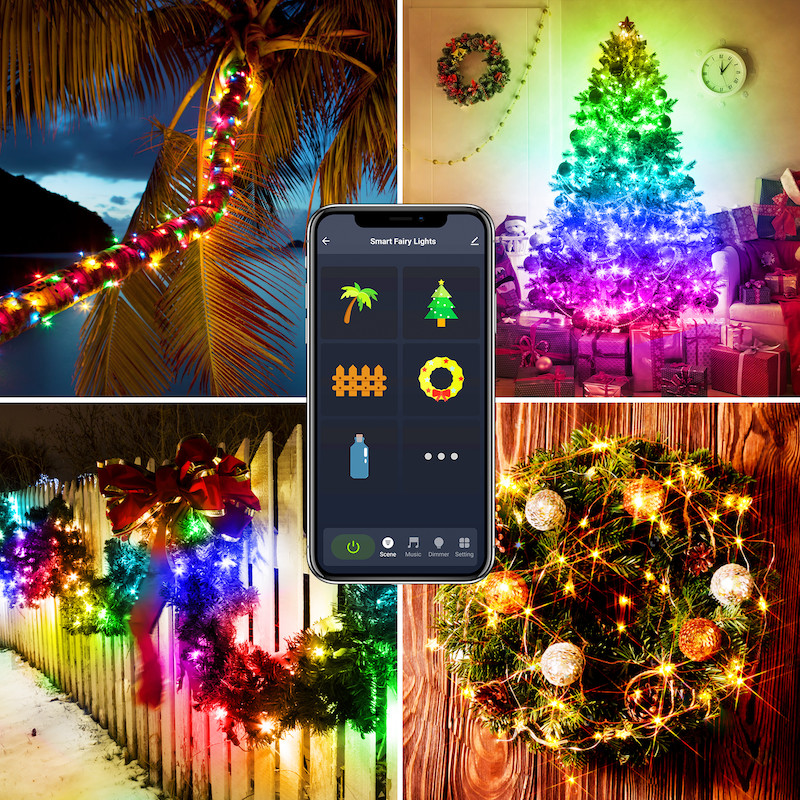 Tuya APP Control Wifi Smart Christmas Tree Lights USB Powered LED Fairy Light DC5V