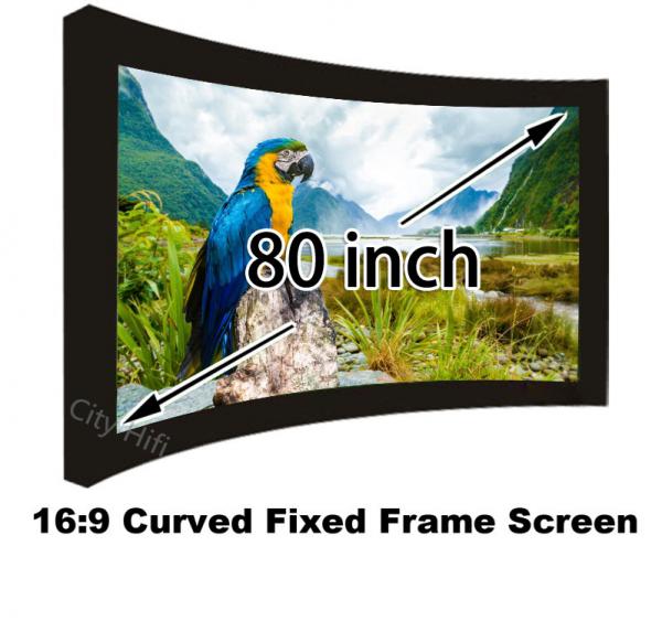 Quality Hot Selling Lowest Cost 80" Cinema Curved Frame Projection Screen 16:9 Ratio Support 1080P for sale