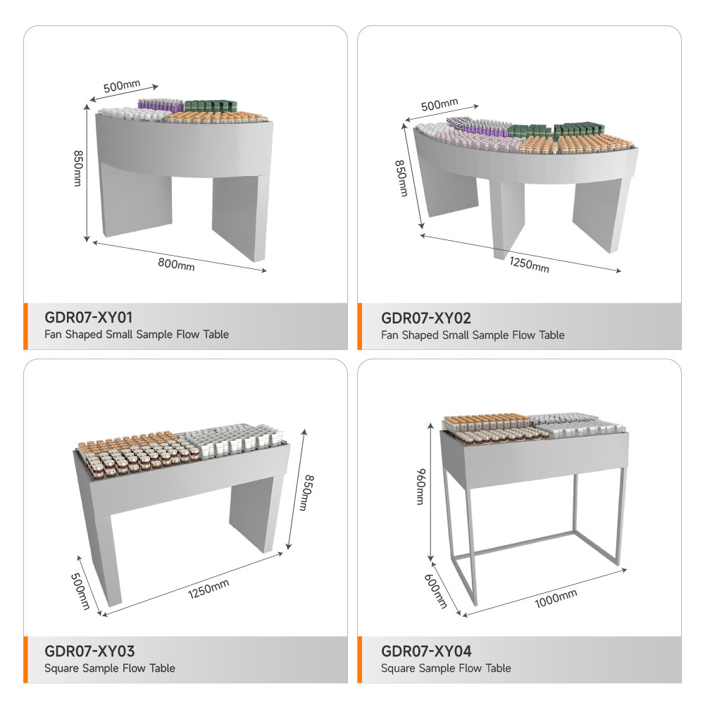 Retail Shop Display Furniture Grey Wooden Sample Island For Space-Saving Shop Counter And Cost-Effective Store Table