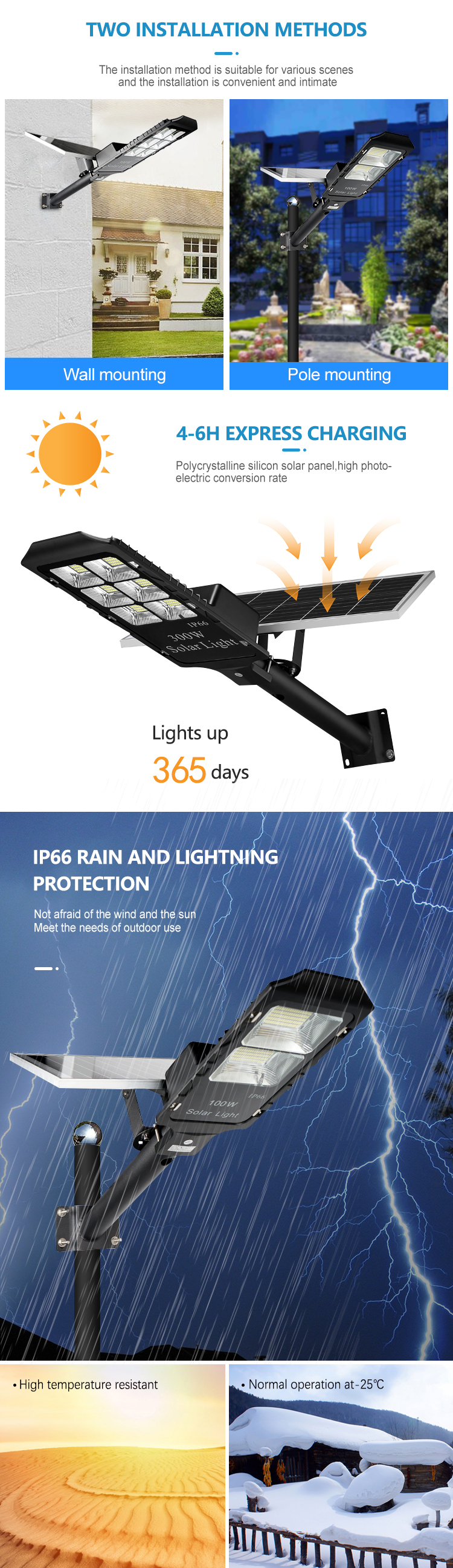 Outdoor garden led solar light